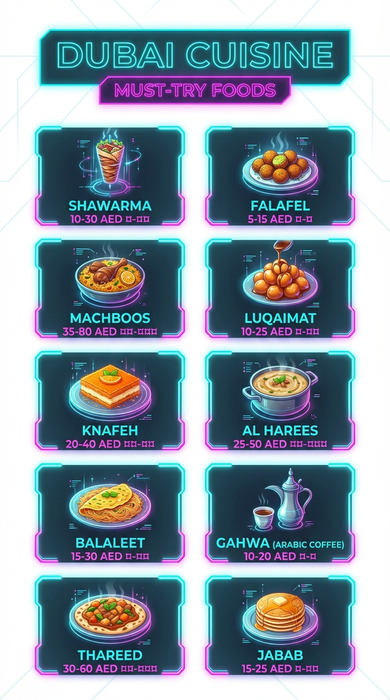 Dubai Food Guide Infographic