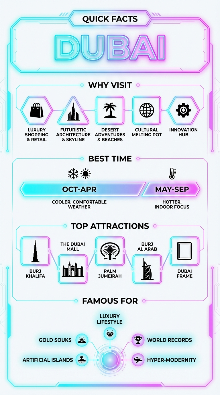 Dubai Quick Facts Infographic