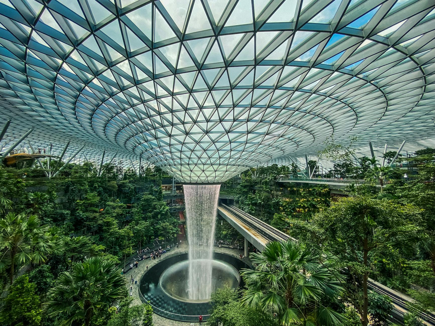 Rain Vortex at Jewel Changi Airport