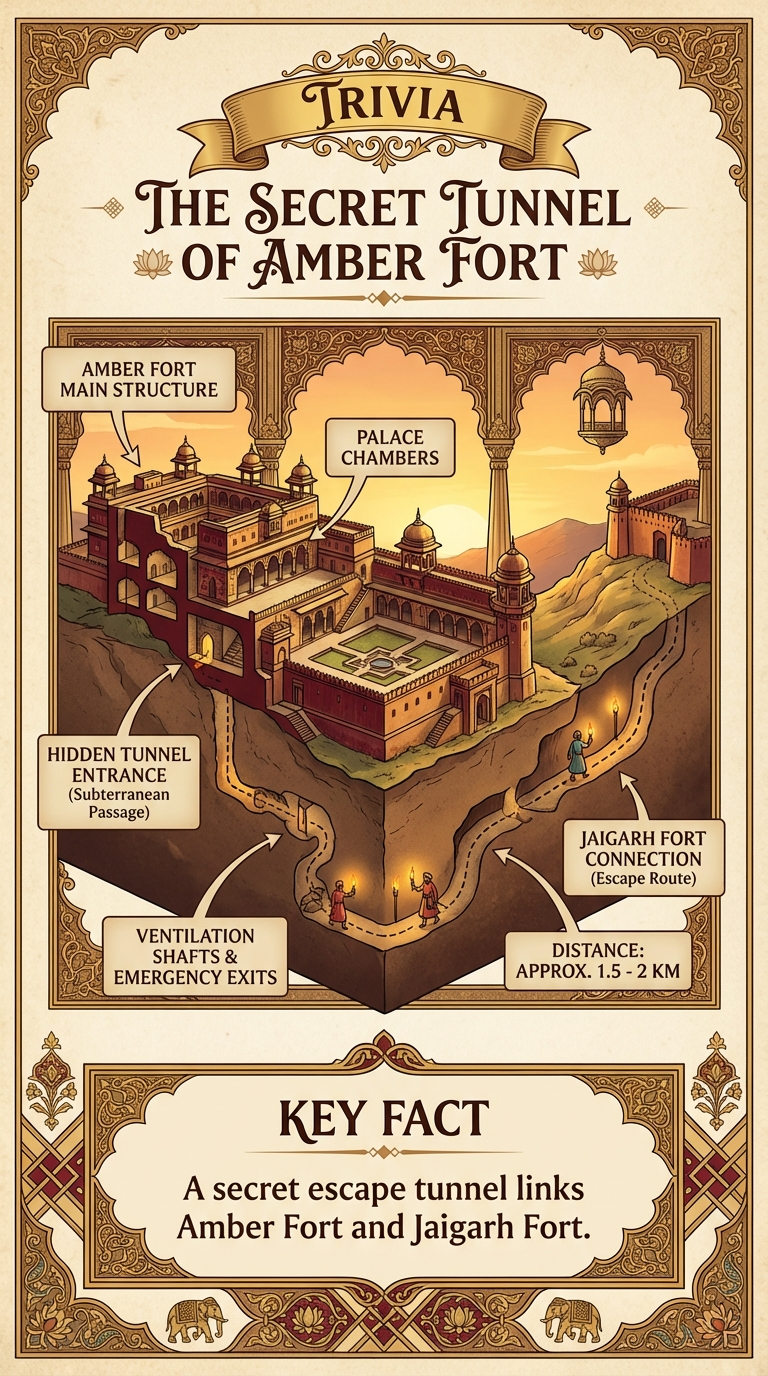 The Secret Tunnel of Amber Fort Infographic