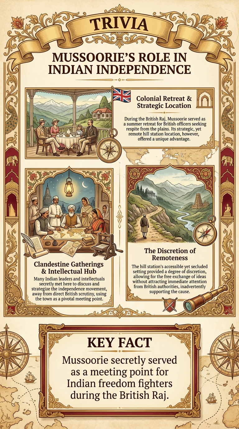 Mussoorie's Role in Indian Independence Infographic