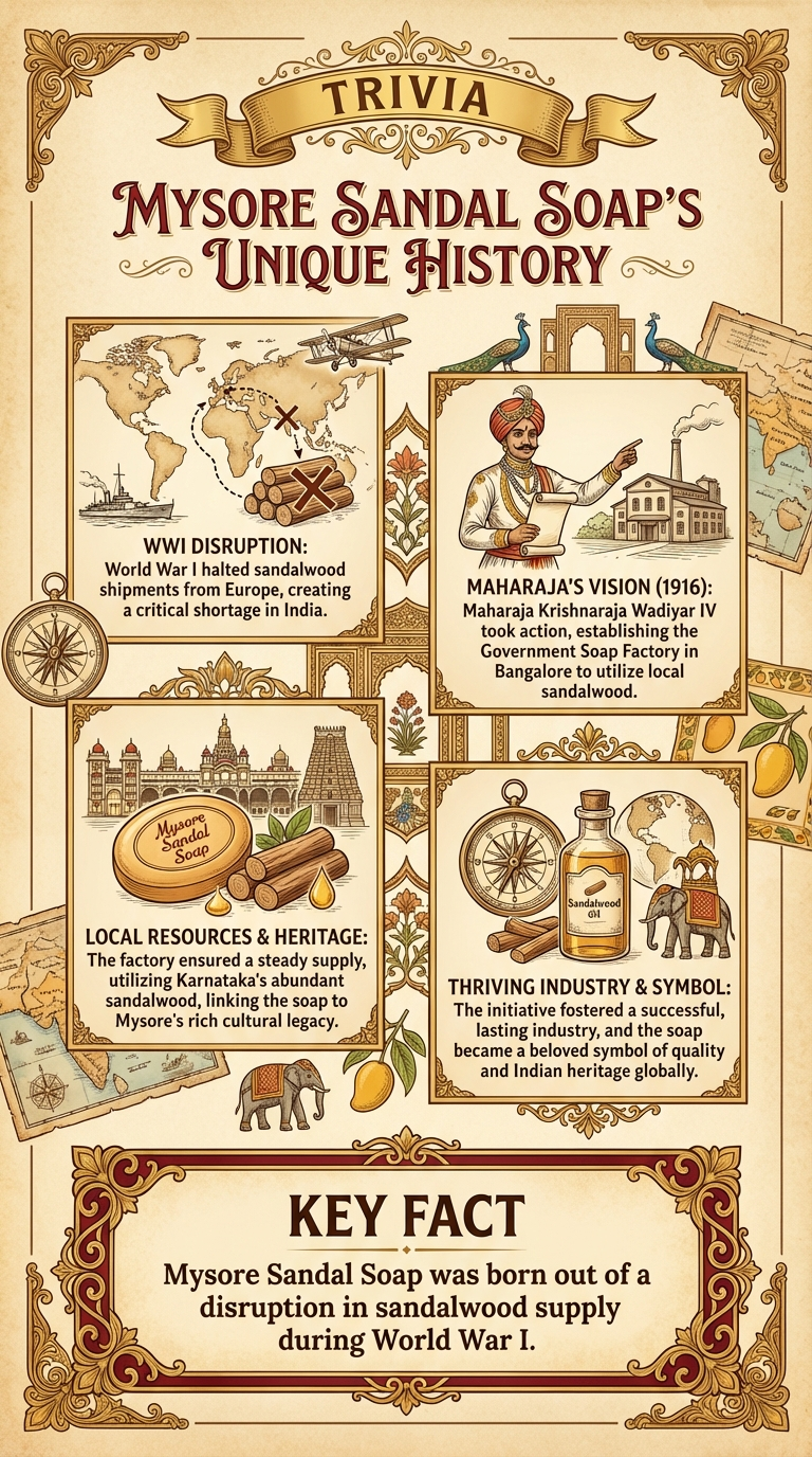 Mysore Sandal Soap's Unique History Infographic