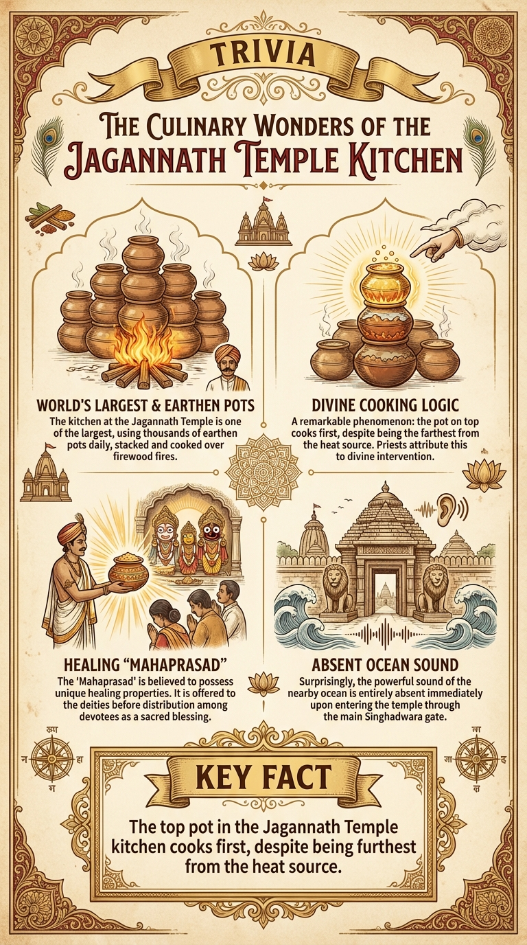 The Culinary Wonders of the Jagannath Temple Kitchen Infographic